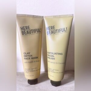 Here Beautiful Clay Detox Face Mask and Exfoliating Facial Polish Set